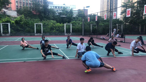 江北中考体育热身准备训练
